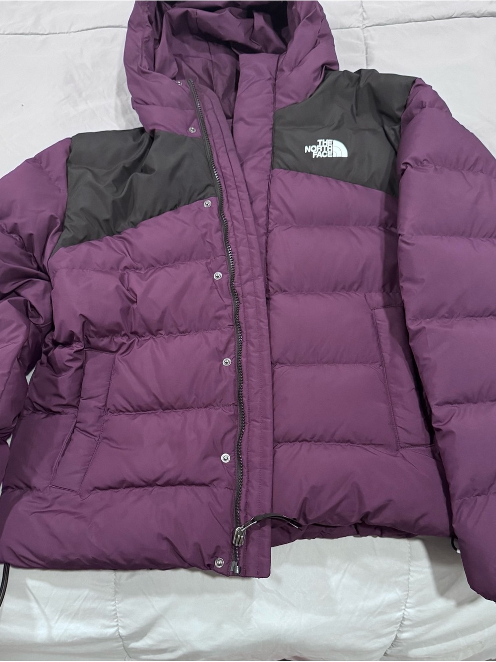 The North Face 600-fill goose down Purple and Black unisex Down Puffer Jacket